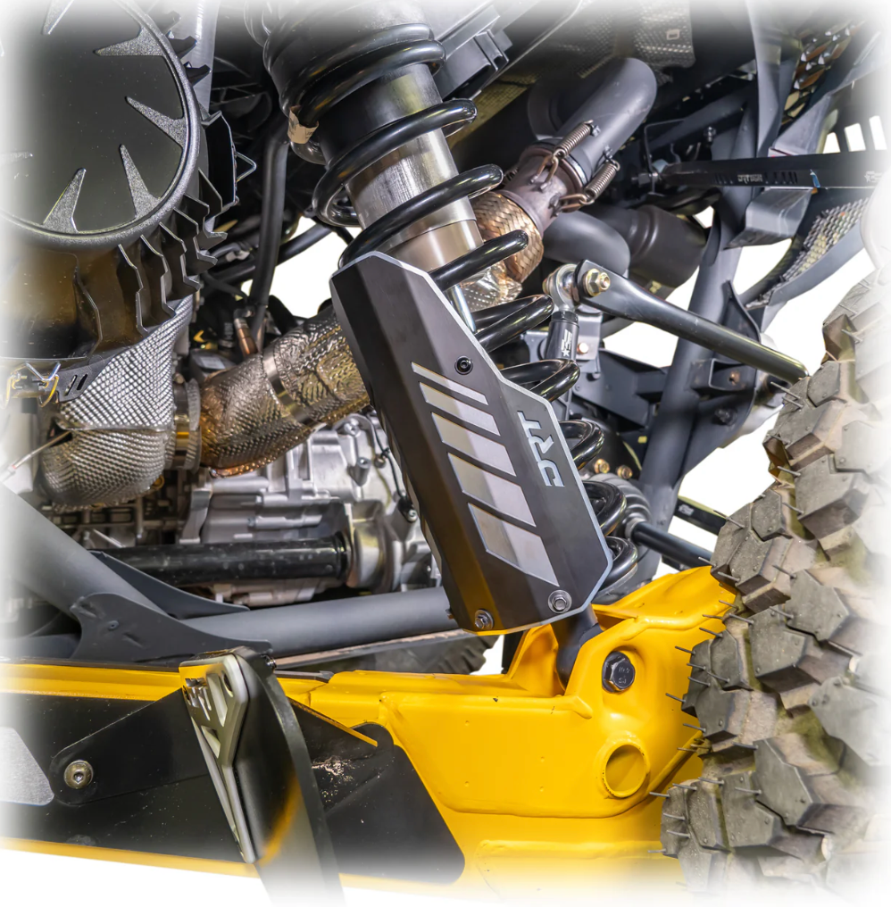 DRT Can-Am 2017+ Maverick X3/R Protectores de amortiguación trasero de aluminio