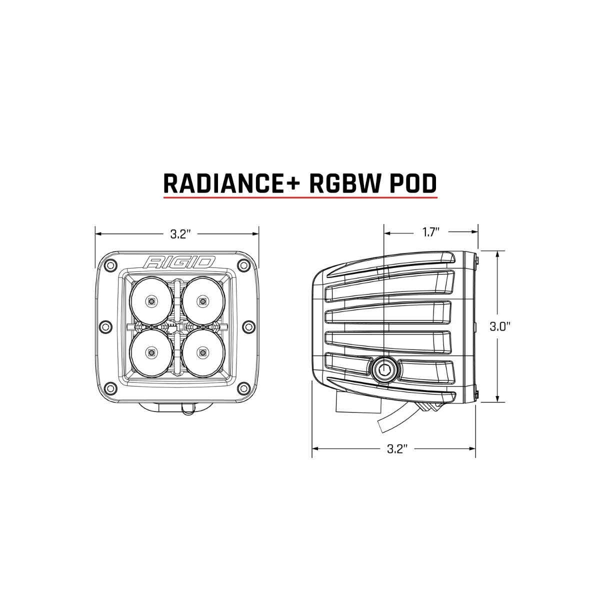 FAROS AUXILIARES RADIANCE POD RGBW
